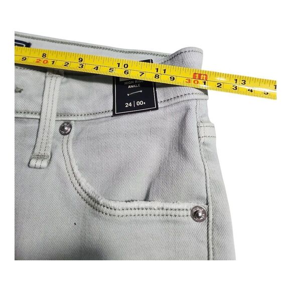 NWT Abercrombie & Fitch Simone‎ High Rise Ankle Jeans Sz 24 Green Cotton - Picture 5 of 10